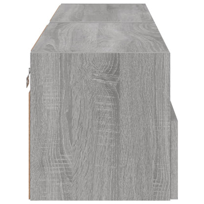 TV Wall Cabinets 2 pcs Grey Sonoma 60x30x30 cm Engineered Wood