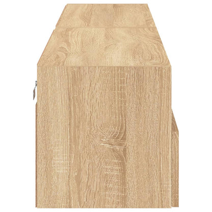 TV Wall Cabinets 2 pcs Sonoma Oak 80x30x30 cm Engineered Wood