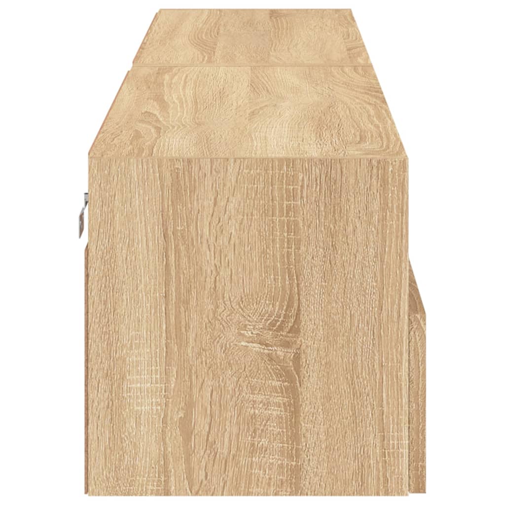 TV Wall Cabinets 2 pcs Sonoma Oak 80x30x30 cm Engineered Wood