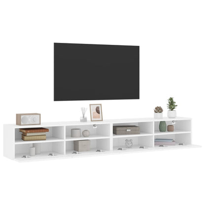TV Wall Cabinet | Set of 2 | White | Engineered Wood | Medium | Modern