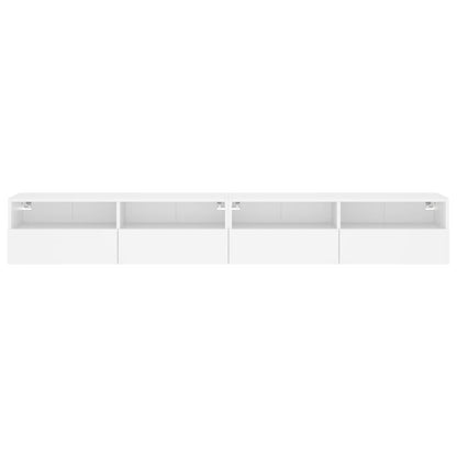 TV Wall Cabinet | Set of 2 | White | Engineered Wood | Medium | Modern
