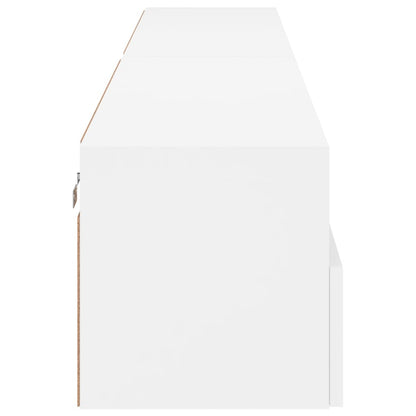 TV Wall Cabinet | Set of 2 | White | Engineered Wood | Medium | Modern