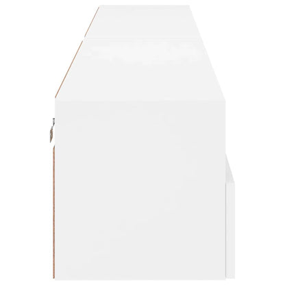 TV Wall Cabinets 2 pcs White 100x30x30 cm Engineered Wood