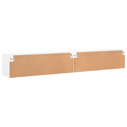 TV Wall Cabinet | Set of 2 | White | Engineered Wood | Medium | Modern