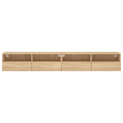 TV Wall Cabinet | Set of 2 | Sonoma oak | Engineered wood | Medium