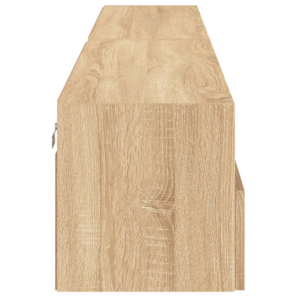 TV Wall Cabinet | Set of 2 | Sonoma oak | Engineered wood | Medium