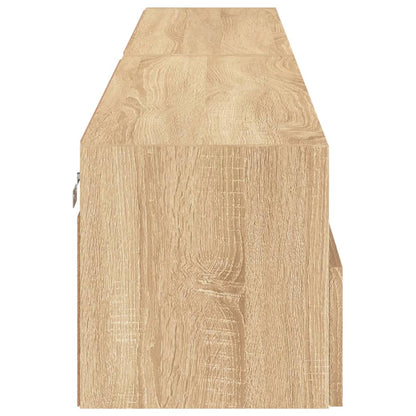 TV Wall Cabinet | Set of 2 | Sonoma oak | Engineered wood | Medium