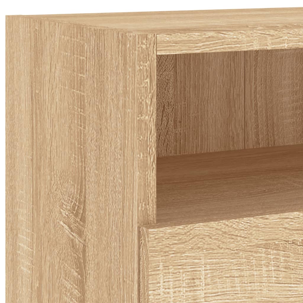 TV Wall Cabinet | Set of 2 | Sonoma oak | Engineered wood | Medium
