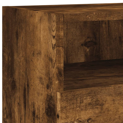 TV Wall Cabinet | Set of 2 | Smoked Oak | Engineered Wood