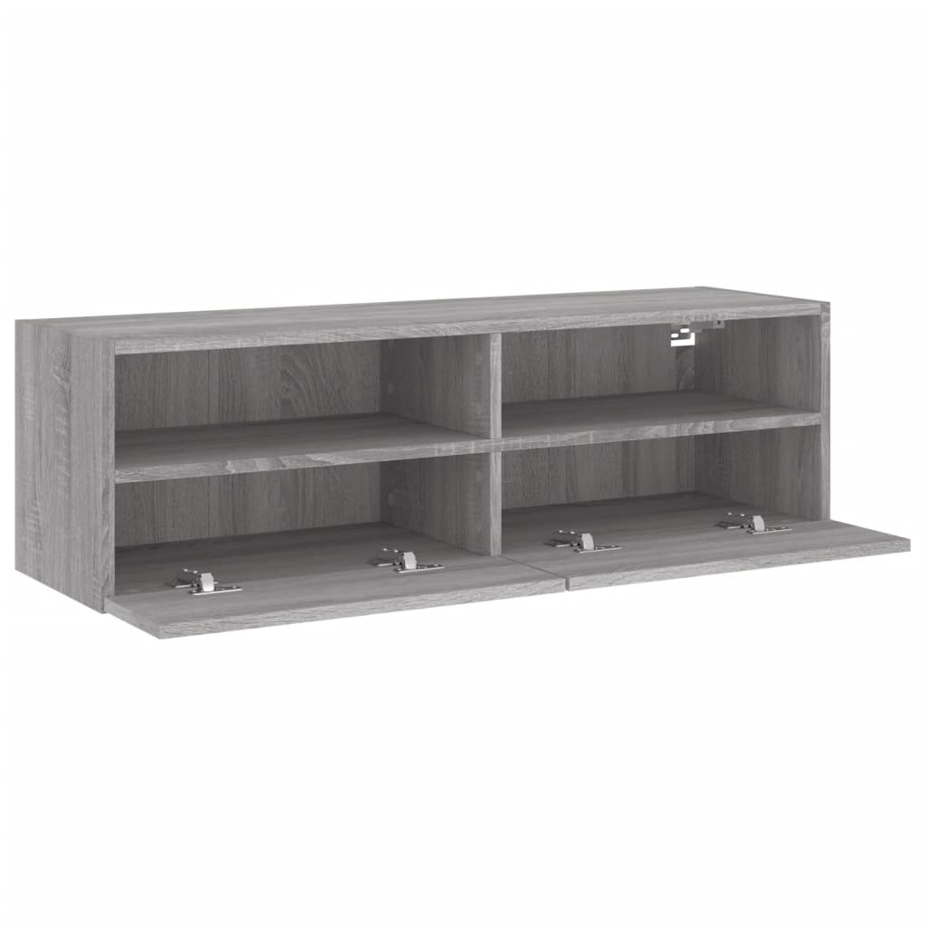 TV Wall Cabinet Grey Sonoma 100x30x30 cm Engineered Wood
