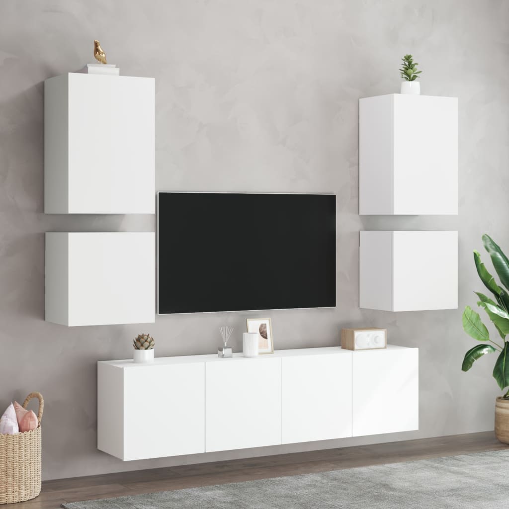 TV Wall Cabinet White 40.5x30x40 cm Engineered Wood