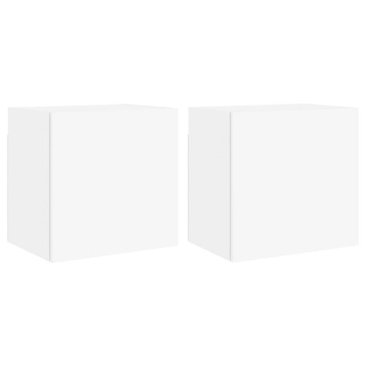 TV Wall Cabinets 2 pcs White 40.5x30x40 cm Engineered Wood