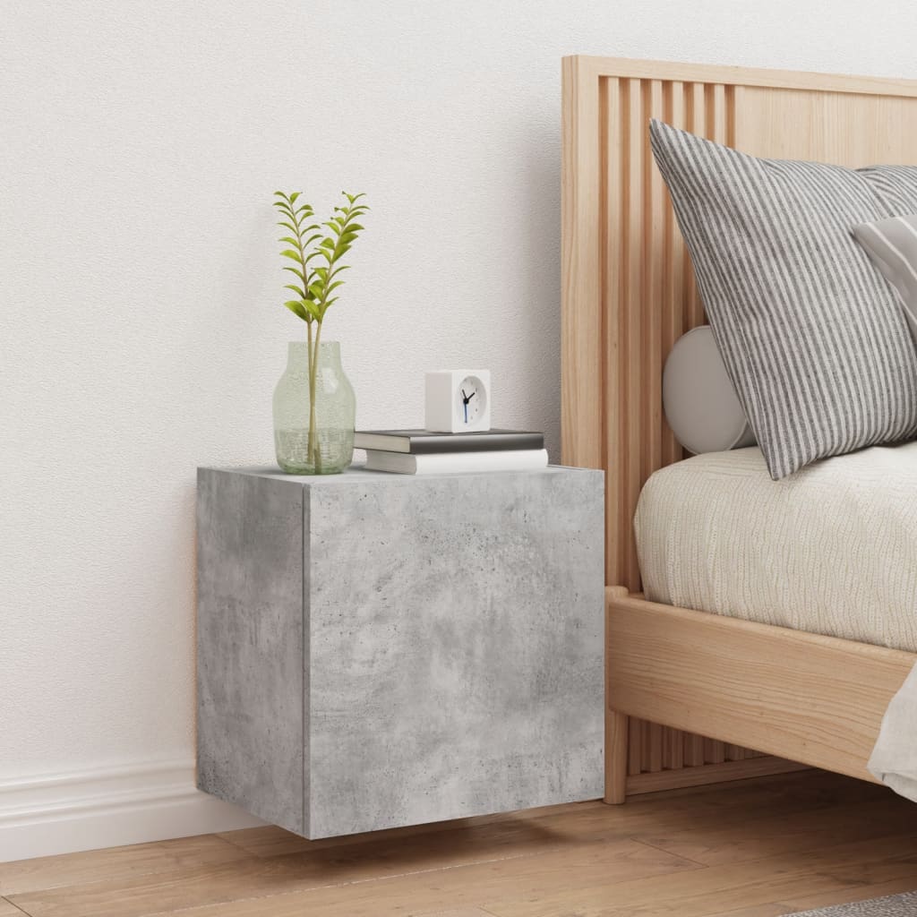 TV Wall Cabinet Concrete Grey 40.5x30x40 cm Engineered Wood