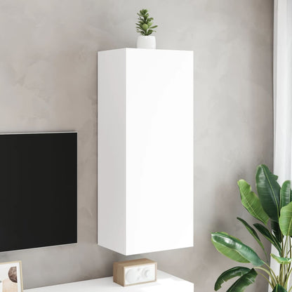TV Wall Cabinet White 40,5x30x102 cm Engineered Wood
