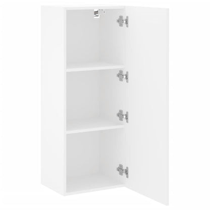 TV Wall Cabinet White 40,5x30x102 cm Engineered Wood