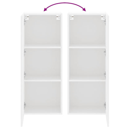 TV Wall Cabinet White 40,5x30x102 cm Engineered Wood
