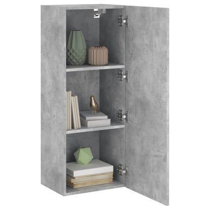 TV Wall Cabinet Concrete Grey 40.5x30x102 cm Engineered Wood