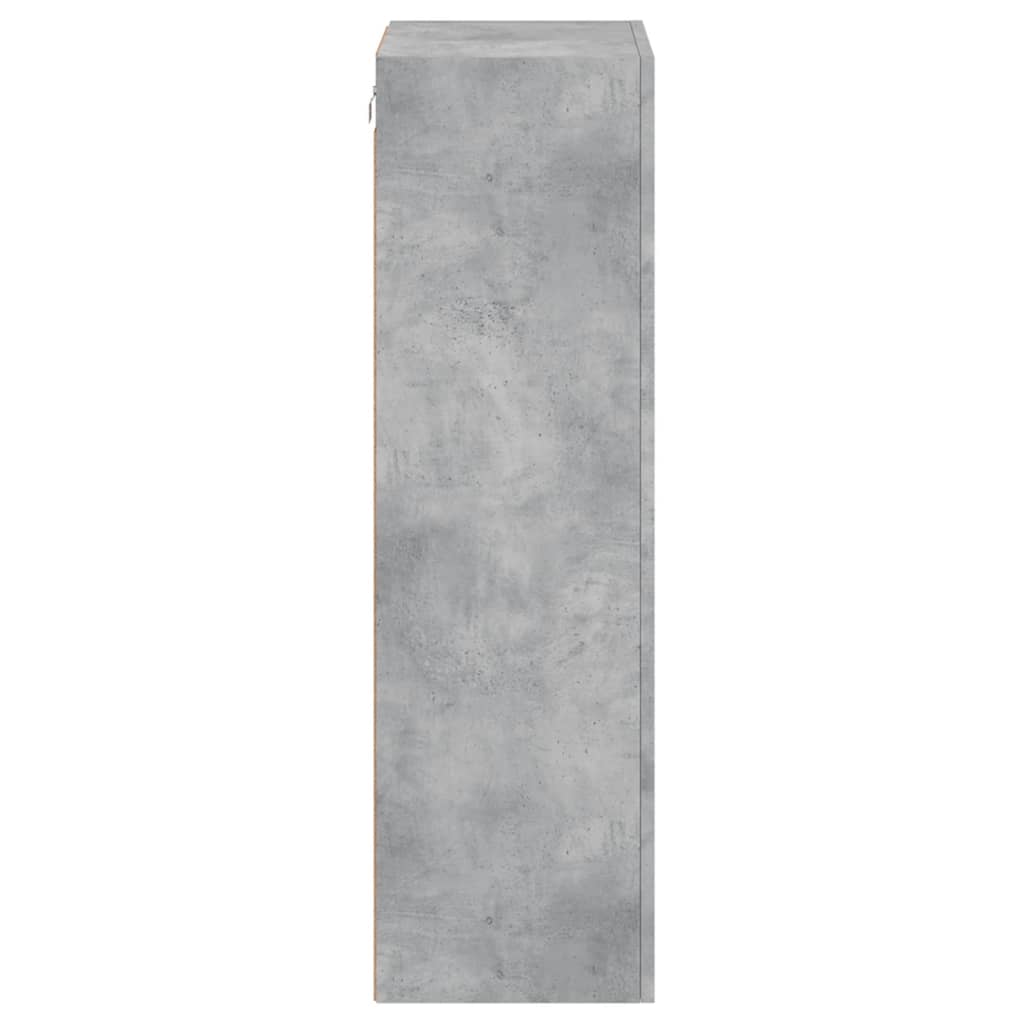 TV Wall Cabinet Concrete Grey 40.5x30x102 cm Engineered Wood