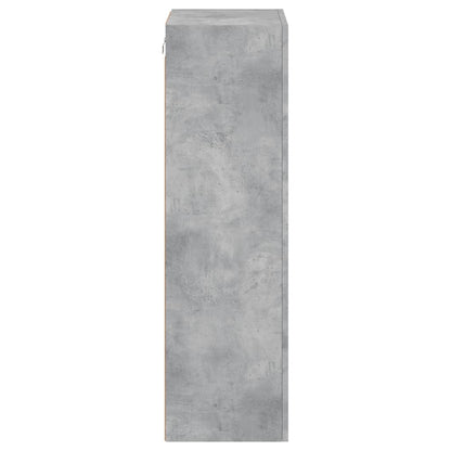 TV Wall Cabinet Concrete Grey 40.5x30x102 cm Engineered Wood