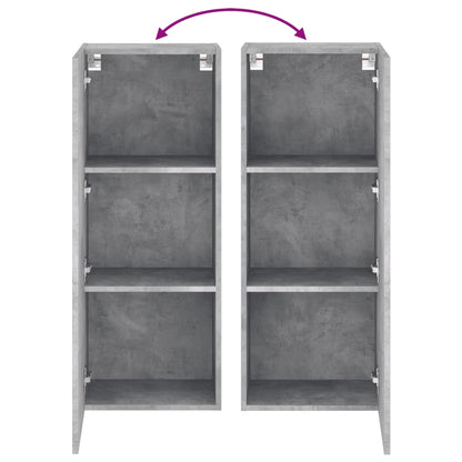 TV Wall Cabinet Concrete Grey 40.5x30x102 cm Engineered Wood