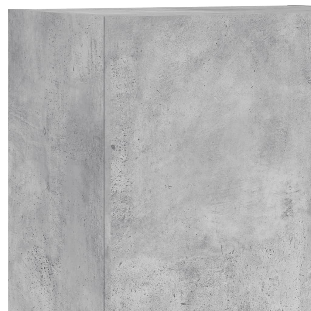 TV Wall Cabinet Concrete Grey 40.5x30x102 cm Engineered Wood