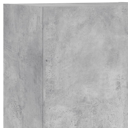TV Wall Cabinet Concrete Grey 40.5x30x102 cm Engineered Wood