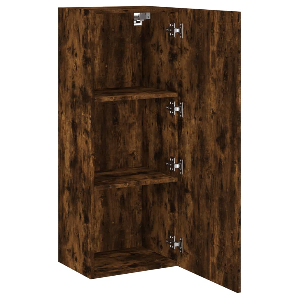 TV Wall Cabinet Smoked Oak 40,5x30x102 cm Engineered Wood