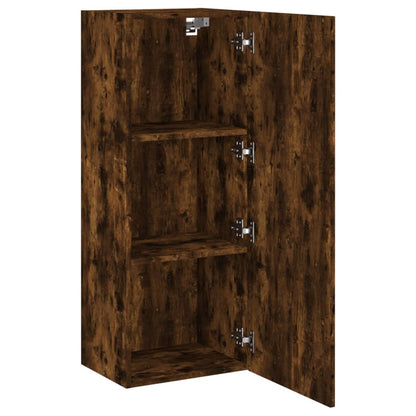 TV Wall Cabinet Smoked Oak 40,5x30x102 cm Engineered Wood