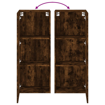 TV Wall Cabinet Smoked Oak 40,5x30x102 cm Engineered Wood
