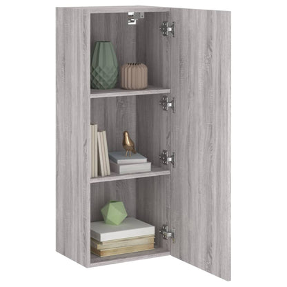 TV Wall Cabinet Grey Sonoma 40,5x30x102 cm Engineered Wood