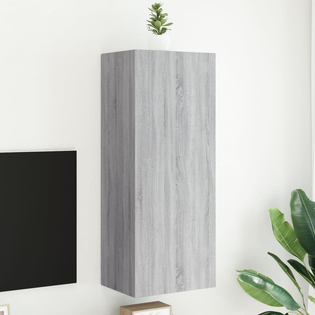 TV Wall Cabinet Grey Sonoma 40,5x30x102 cm Engineered Wood