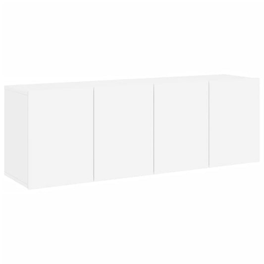 2 Piece Wall-mounted TV Cabinet Set White 60x30x41 cm