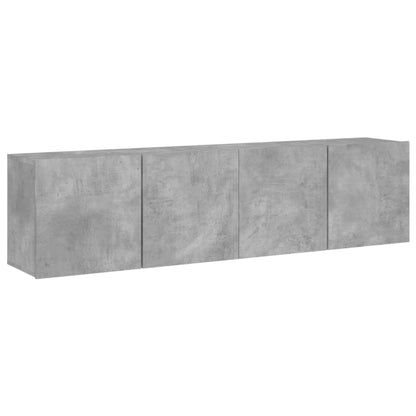 2 Piece Wall-mounted TV Cabinet Set Concrete Grey 80x30x41 cm
