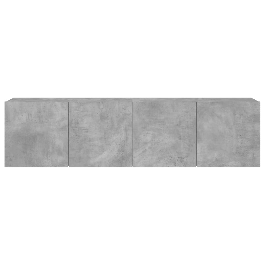 2 Piece Wall-mounted TV Cabinet Set Concrete Grey 80x30x41 cm