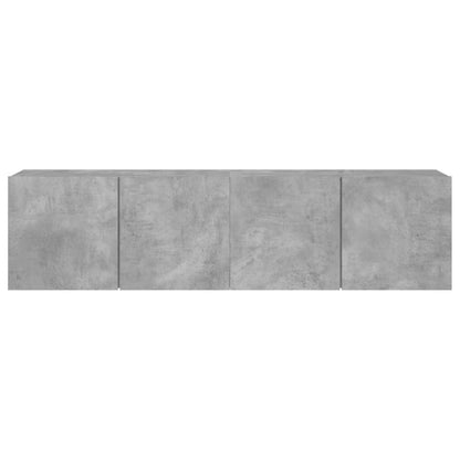 2 Piece Wall-mounted TV Cabinet Set Concrete Grey 80x30x41 cm