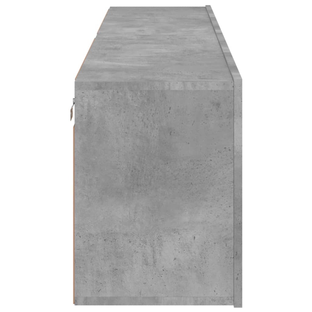 2 Piece Wall-mounted TV Cabinet Set Concrete Grey 80x30x41 cm