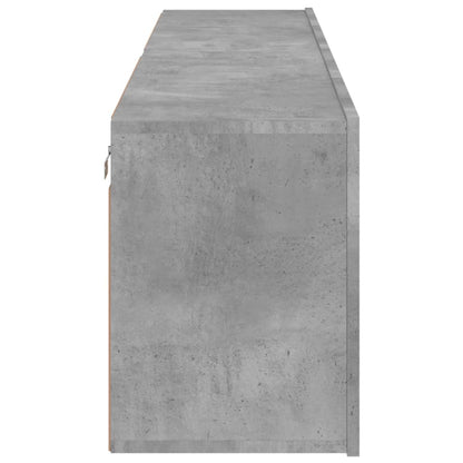 2 Piece Wall-mounted TV Cabinet Set Concrete Grey 80x30x41 cm