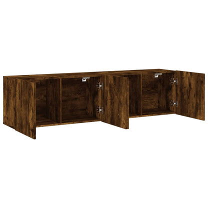 2 Piece Wall-mounted TV Cabinet Set Smoked Oak 80x30x41 cm