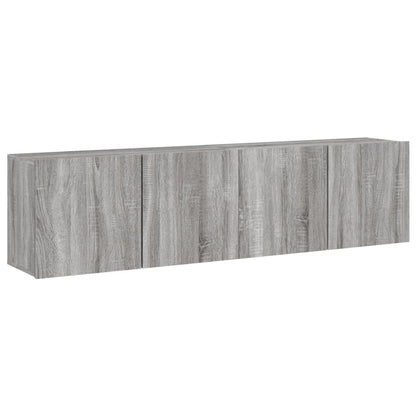 2 Piece Wall-mounted TV Cabinet Set Grey Sonoma 80x30x41 cm