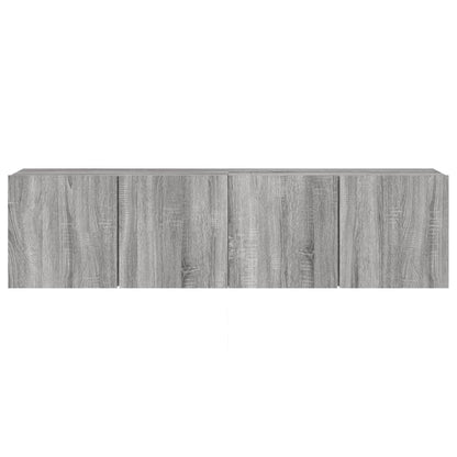 2 Piece Wall-mounted TV Cabinet Set Grey Sonoma 80x30x41 cm