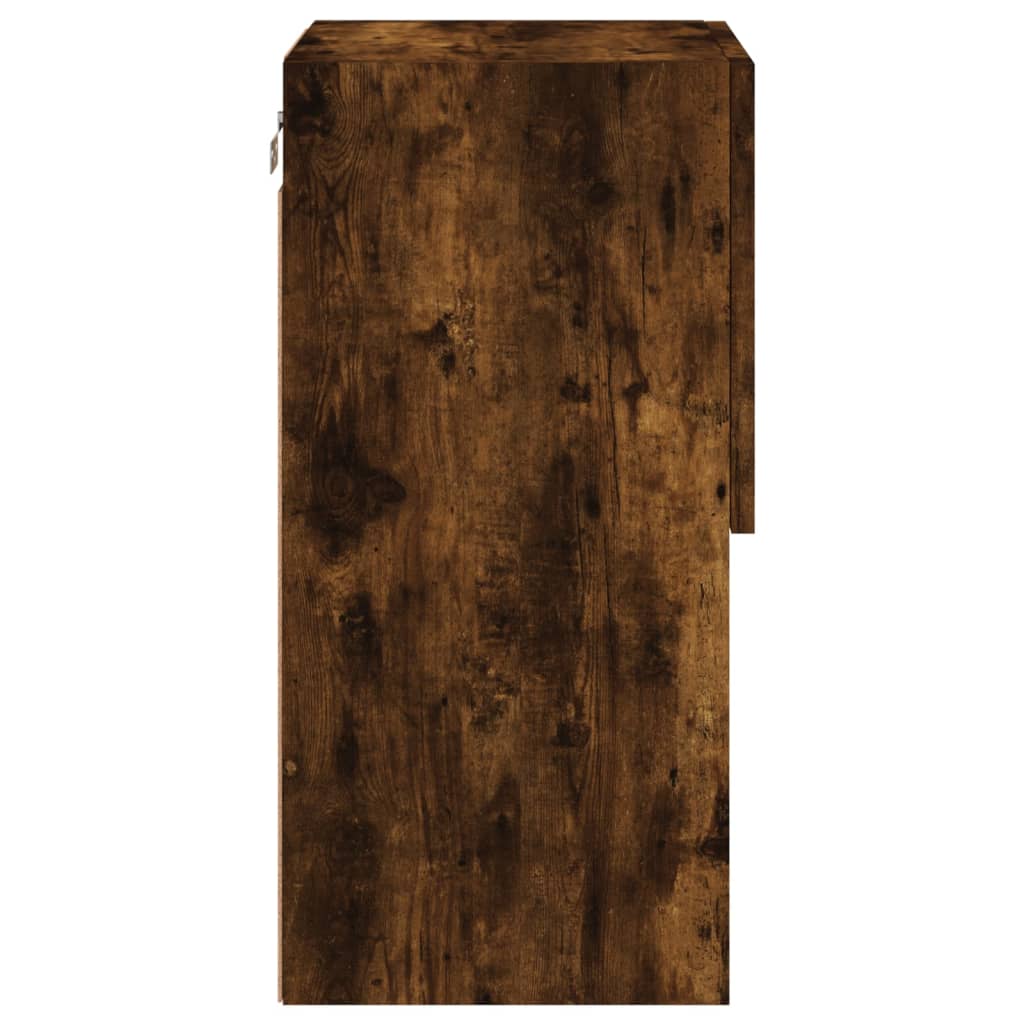 2 Piece TV Cabinet Set with LED Lights Smoked Oak 30,5x30x60 cm
