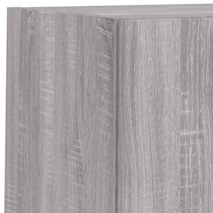 2 Piece TV Cabinet Set with LED Lights Grey Sonoma 30,5x30x60 cm