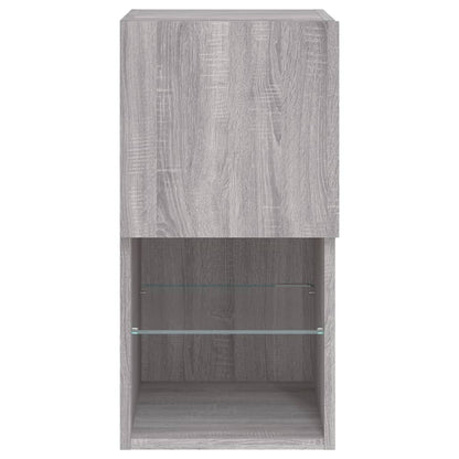 2 Piece TV Cabinet Set with LED Lights Grey Sonoma 30,5x30x60 cm