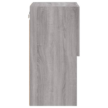 2 Piece TV Cabinet Set with LED Lights Grey Sonoma 30,5x30x60 cm