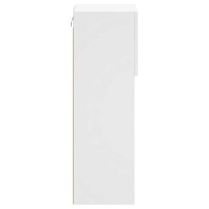 TV Cabinet with LED Lights White 30,5x30x90 cm