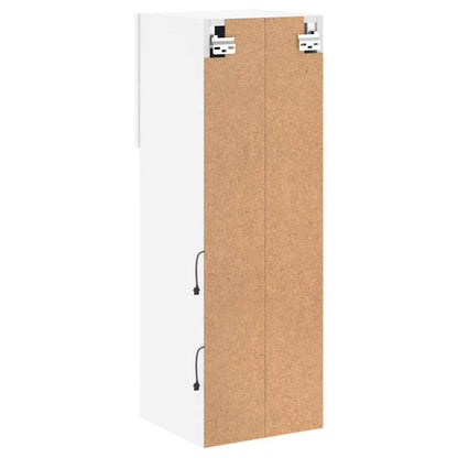 TV Cabinet with LED Lights White 30,5x30x90 cm
