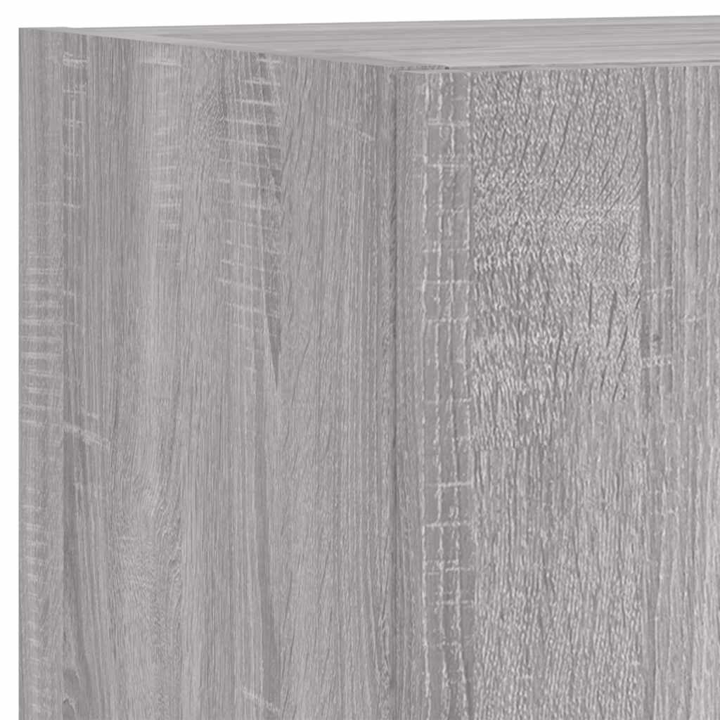 TV Cabinet with LED Lights Grey Sonoma 30,5x30x90 cm