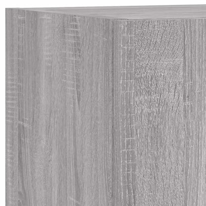 TV Cabinet with LED Lights Grey Sonoma 30,5x30x90 cm