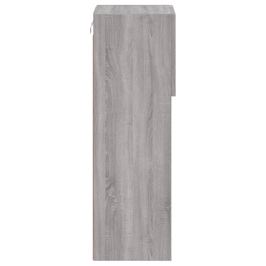 TV Cabinet | Grey Sonoma | Engineered wood, Glass | 30.5 x 30 x 90 cm