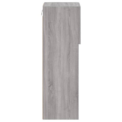 TV Cabinet | Grey Sonoma | Engineered wood, Glass | 30.5 x 30 x 90 cm